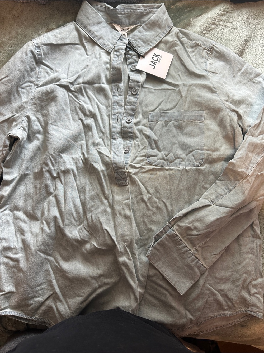 Jack by BB Dakota women's Light denim Casual Button-Down Shirt